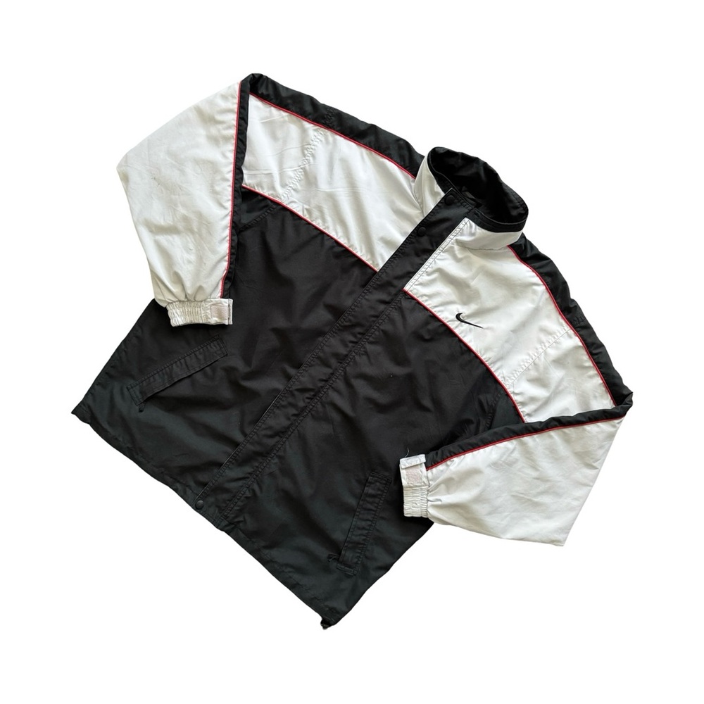 Vintage 90s Nike Windbreaker Jacket | Made in USA | Black Tag